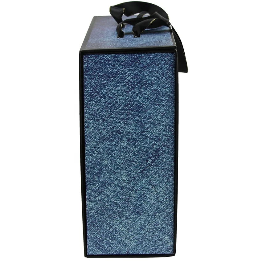 Custom Packaging&Printing Service Small Rigid Cardboard Suitcase Shaped Gift Boxes With Magnet Closure And Ribbon Handle