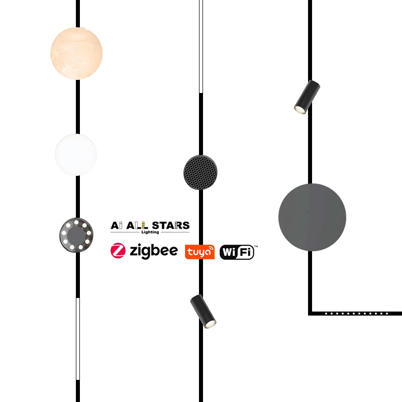 High Quality Grille Light Ultra Narrow Magnetic LED Folding Flood Light  Track Reading Wall Lamp Magnetic Track Rail System
