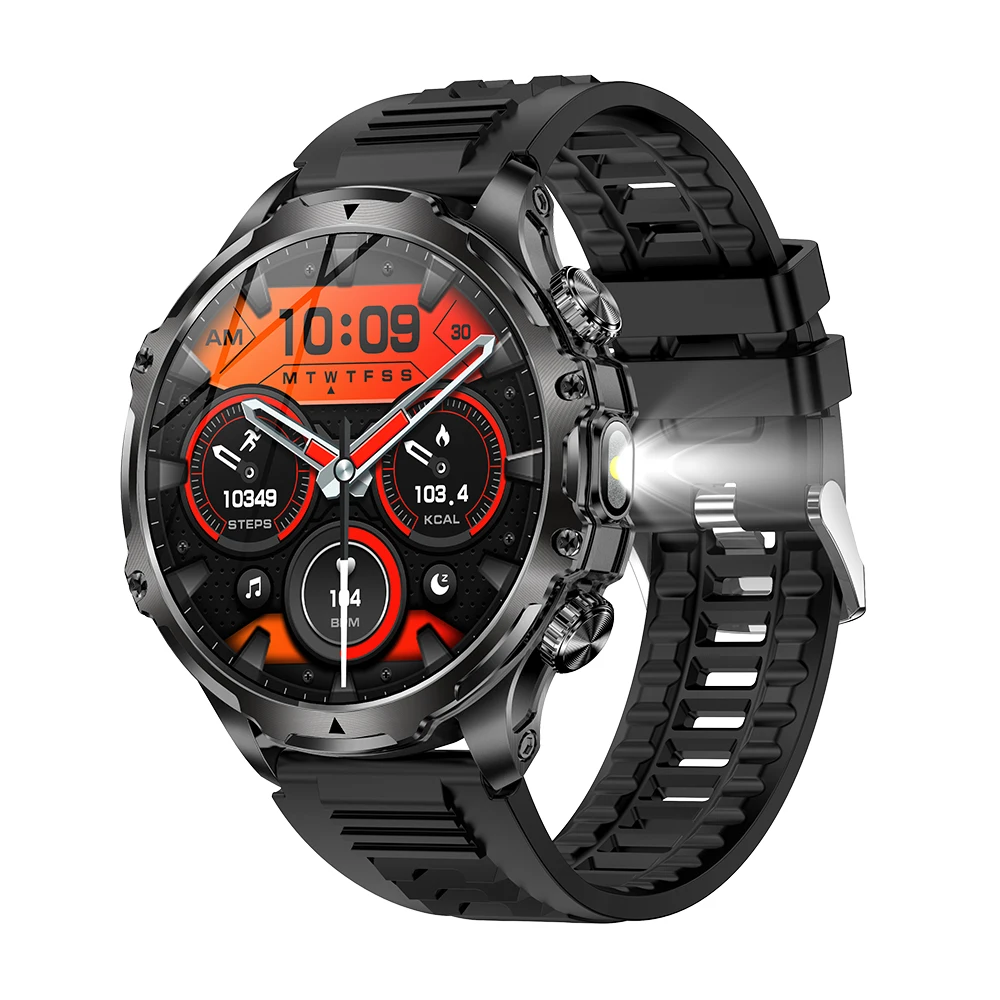 TKYUAN Outdoor Sports Watch Led Flash Light 1.85 Inch Big Screen 700Mah Battery Waterproof Sport Bluetooth Smartwatch For Men