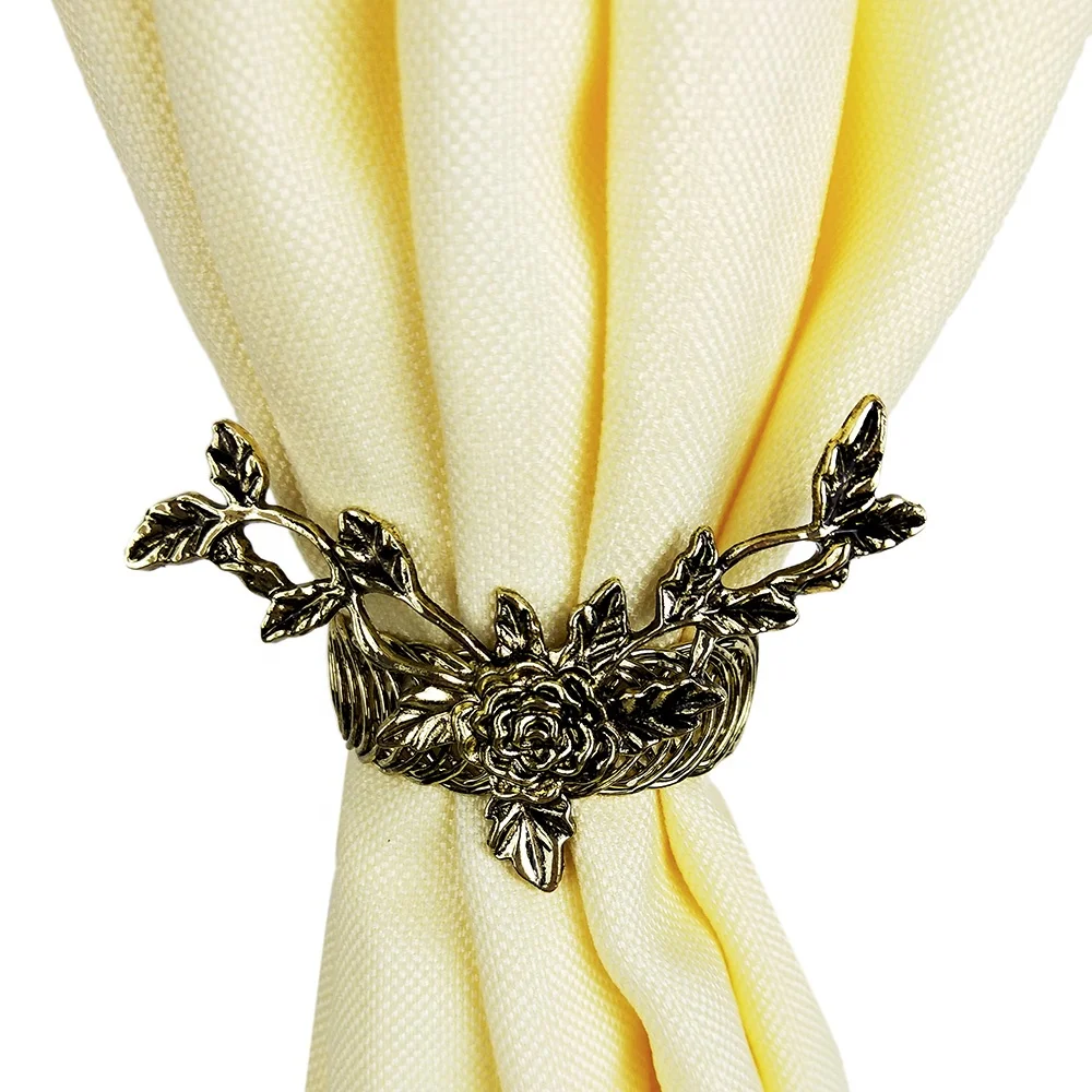 gold plated flower curtain buckles curtain clips