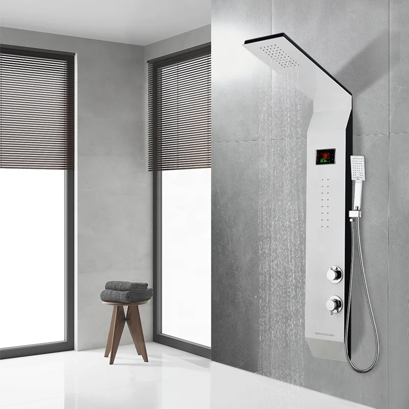 Bath & Shower Faucets portable her panel cupc led  shower rain sanitary hand shower set stainless steel show