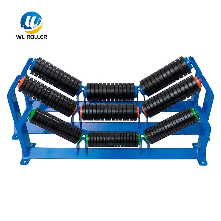 High quality steel roller conveyor idler frame with grooved brackets
