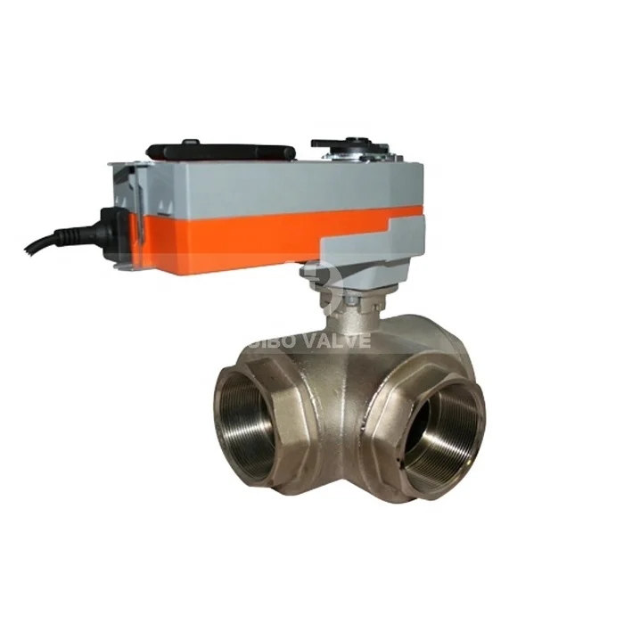 3-Way Brass Motorized Ball Valve 1/2'-1'inch with Ce Certificate