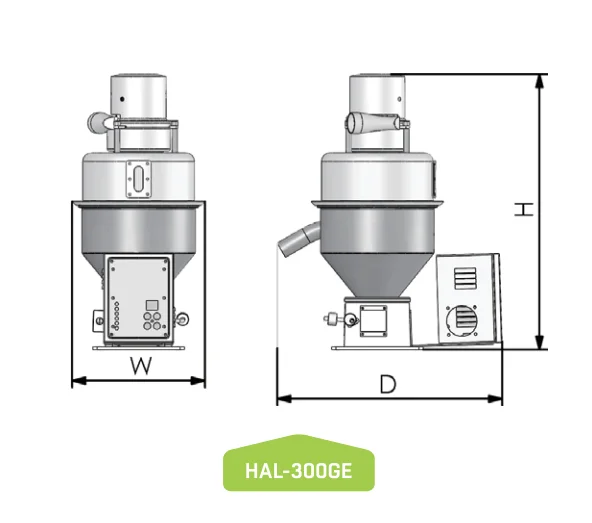 HUARE Independent filter device HAL-300GE high power granulate plastic hopper vacuum pvc auto loader machine
