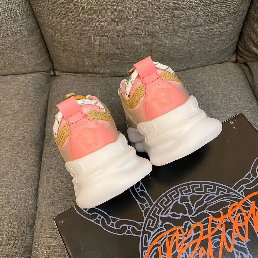 Boys Girls Fashion Lace-Up Sneakers Toddler Little Big Kids Casual Lightweight Trainers Children School Sports Brand Shoes