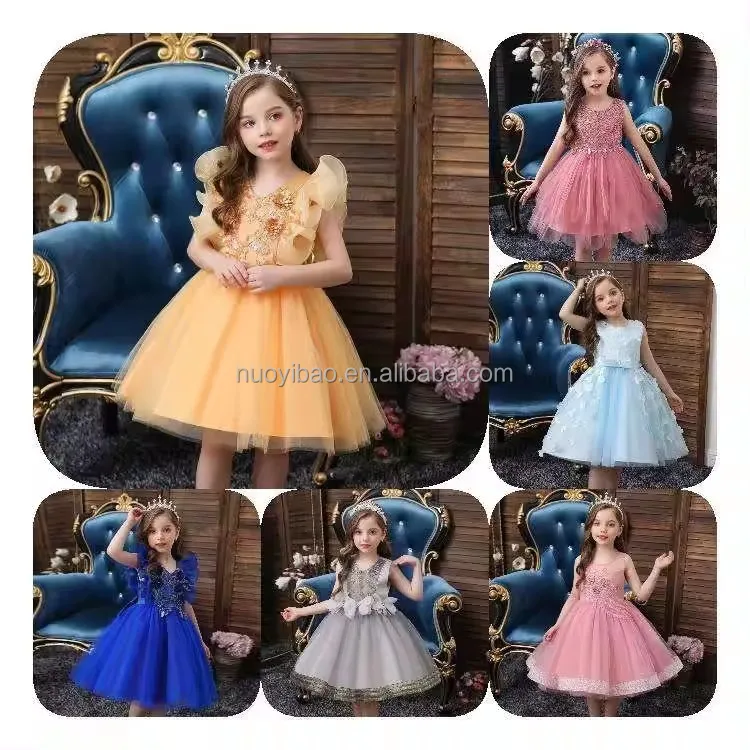 Wholesale summer dress Princess Fancy prom dress Kids clothing girls dresses
