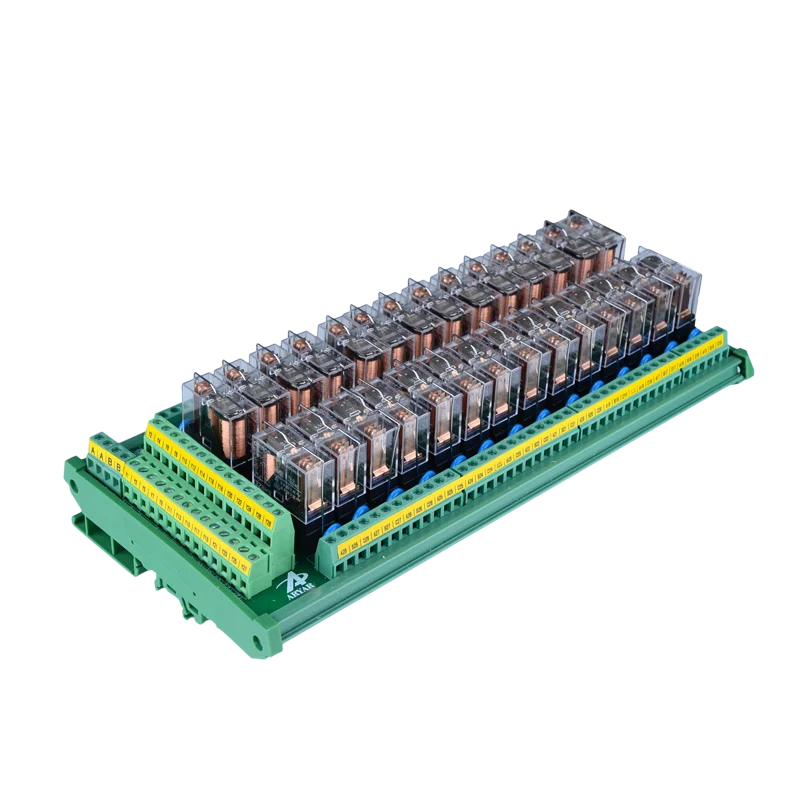 28 Channel 1 SPDT DIN Rail Mount G2R-1-E DC/AC with fuse Interface Relay Module Input 24V