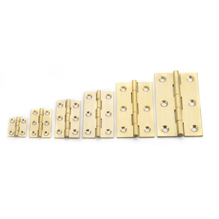 Hoone Cabinet Butt Hinge Cupboard Noiseless House Square Corner Concealed Invisible Gift Box Solid Brass Door Hinge
