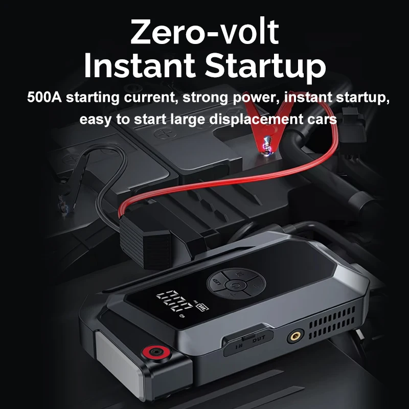 2024 Upgrade 12V/24V Car Jump Starter - 10000mAh, Ultra-Quick Engine Boost