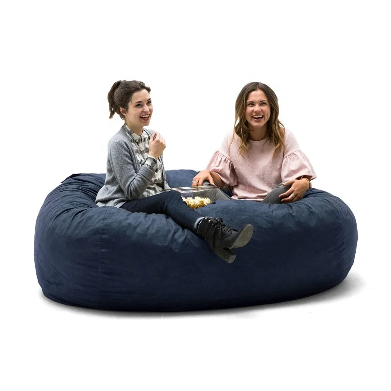 7ft Giant Lounger Fuf Bean Bag Memory Foam Lazy Sofa Cover