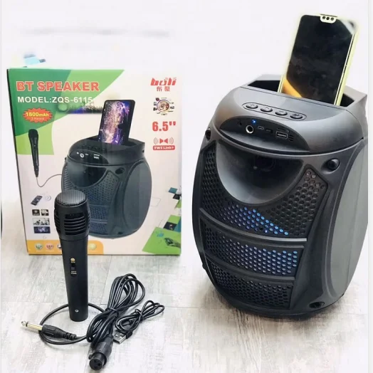 6.5inch Speaker BT LED Light Speaker With Remote Control and Microphone ZQS-6115 Wireless Speaker
