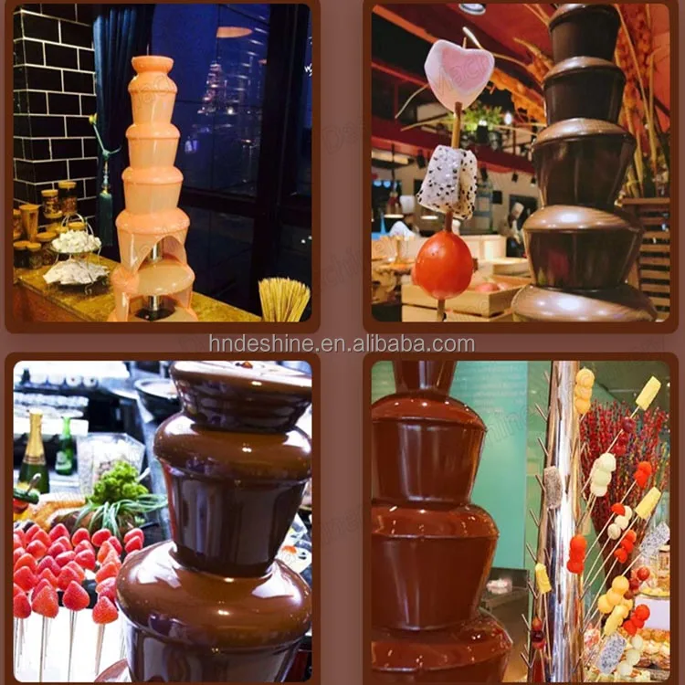 Chocolate Melting Fondue Fountain Machine Chocolate Snacks Making Machinery