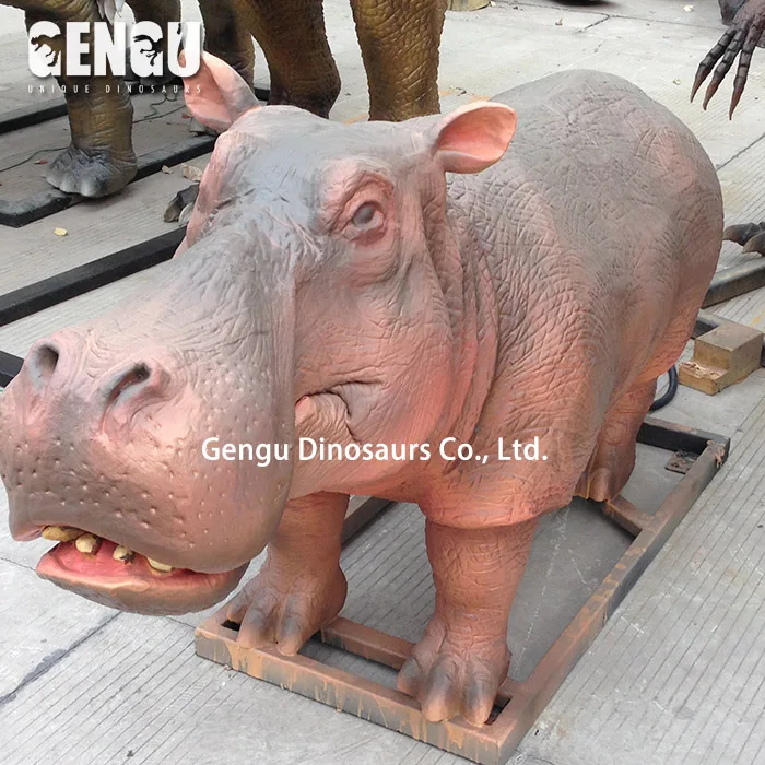 Cute Interactive Hippo Motorized Animals Animated Animal Models