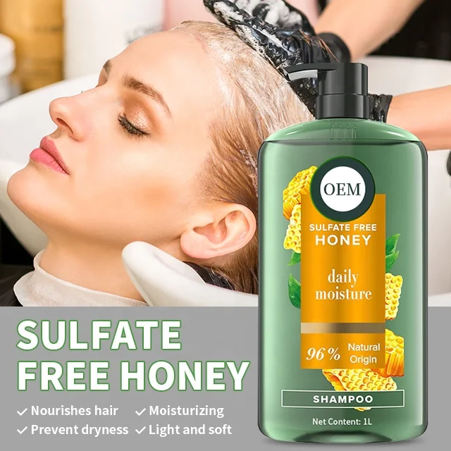 Salon Hair Products Honey Shampoo Daily Moisture Hair Natural Organic Formula Plant Extract 1L Honey Shampoo For Dry Hair