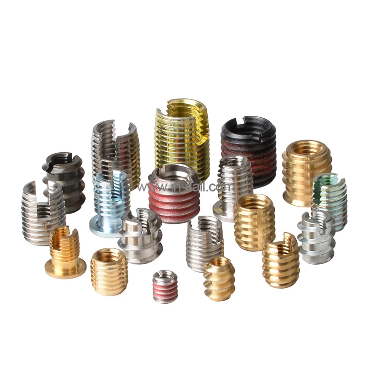 Type 302 self-tapping screw threaded insert, stainless steel carbon steel galvanized threaded bushing slotted nut