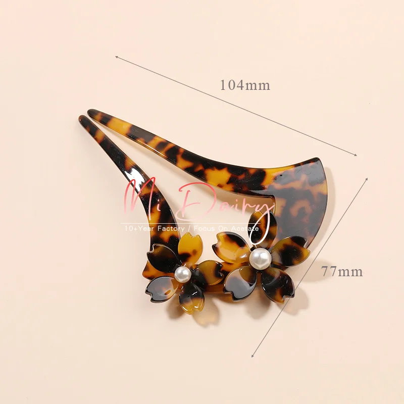 Mi Dairy Fashion Design Interpose Hair Combs Hair Pin With Pearl Flower Bridal Headdress Acetate Hair Accessories 220419
