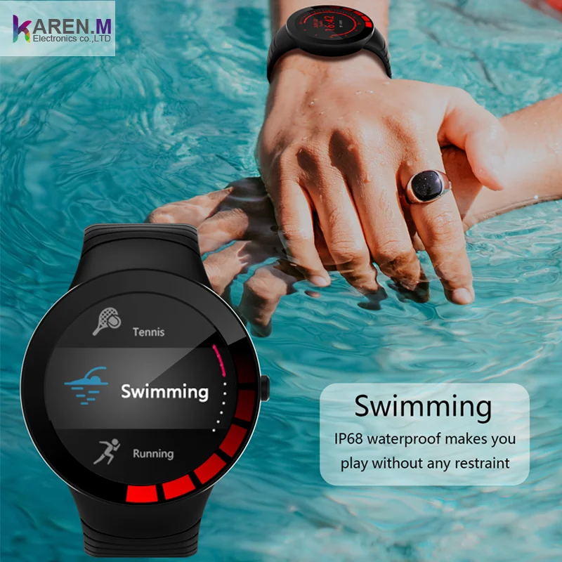 Smartwatch With Blood Pressure And Heart Rate Waterproof Step Counter CE Polish Language Smart Watch