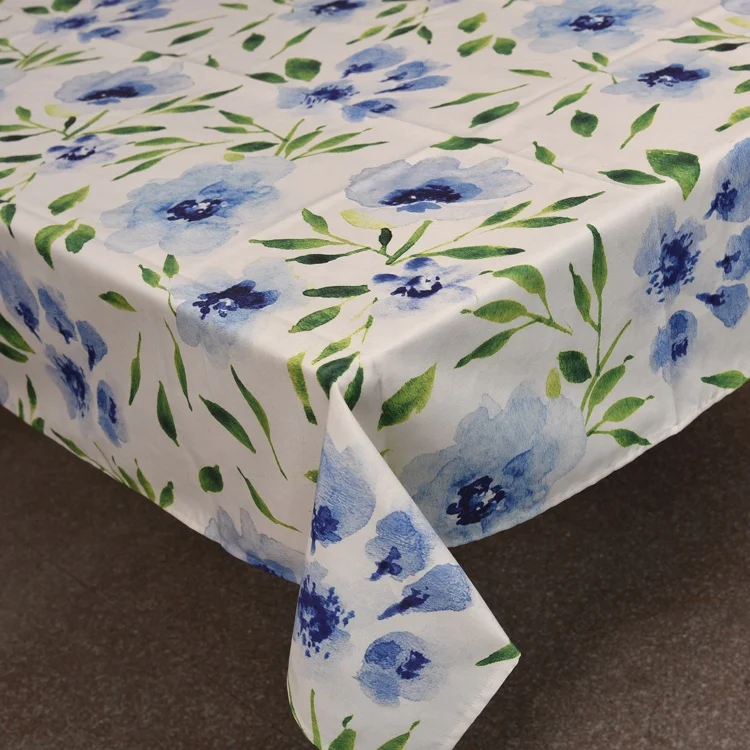 Elegant Rectangle Table Cloth Outdoor Table Cover Waterproof Printed Tablecloth Print Tablecloth Polyester Table Cover