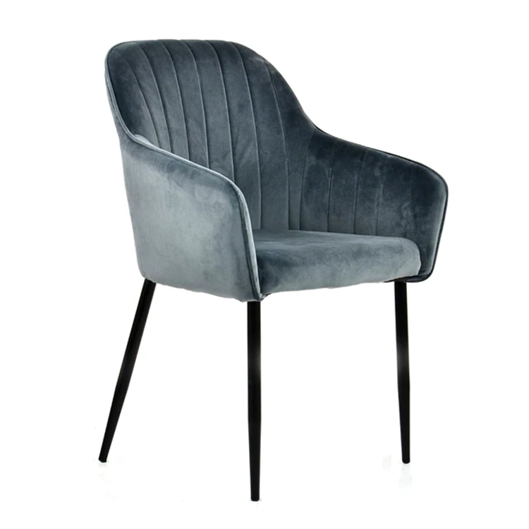 
wholesale Cheap Price Home Furniture velvet Modern Design comfortable Dining Chair With metal legs 