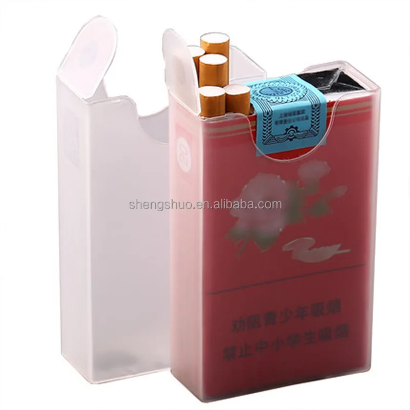 Portable Slim Transparent Cigarettes Case Plastic Clear Waterproof Cigarette Case