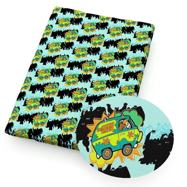 Cartoon Dog Character Printed 100% Pure Cotton Fabric 50x145cm for Tissue Sewing Quilting Fabric Needlework Material DIY 48373