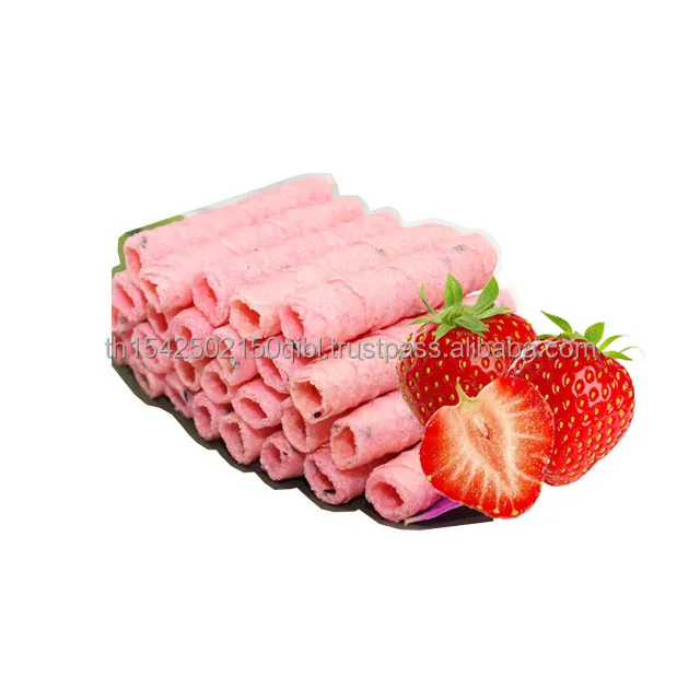 Хрустящий Тайский кокосовый рулон ароматизатор клубники продукт высокого качества с натуральными ингредиентами без консервантов добавления