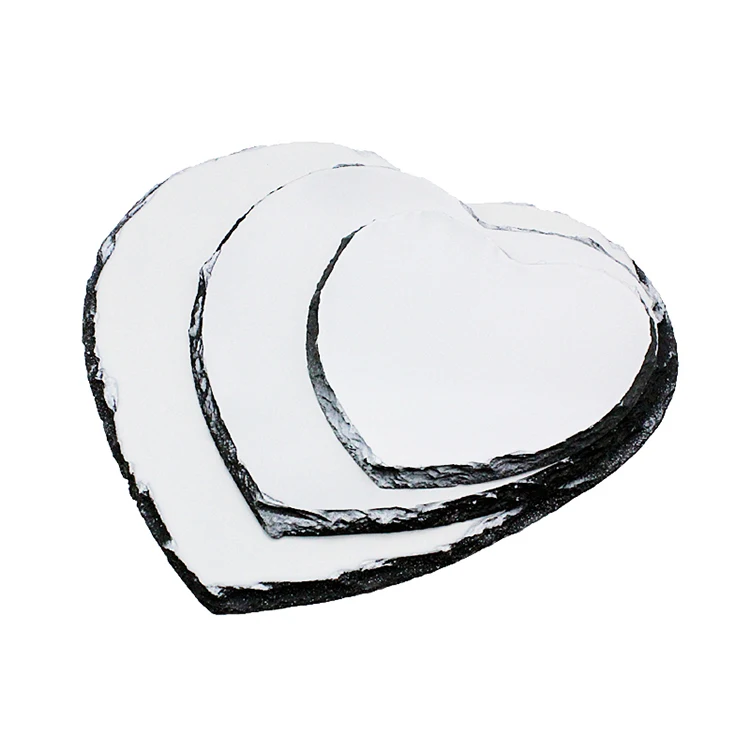 Фото рок рамка пустой персонализированные сердцем на заказ Печать камни подарок формы сублимации камень сланец, идеи подарка ко Дню Святого Валентина