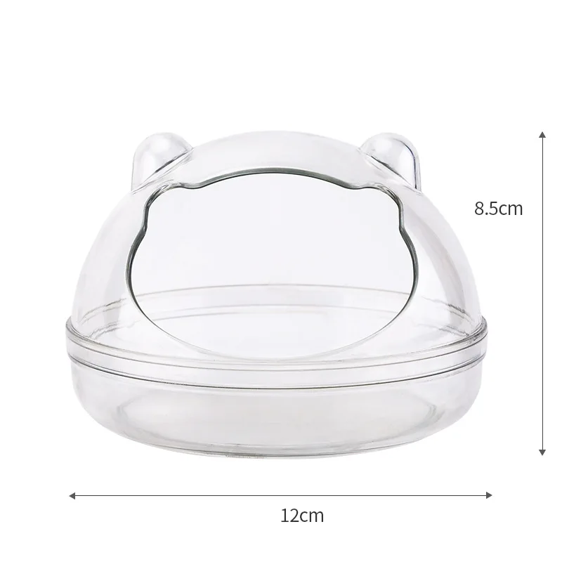 2022 New Design Bear shape transparent Hamster sleep nest visible cage for small animals easy clean hamster case with window