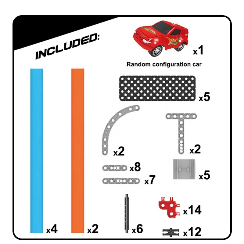 High-speed pull back racing car track 360 degree DIY assembly circle car racing track