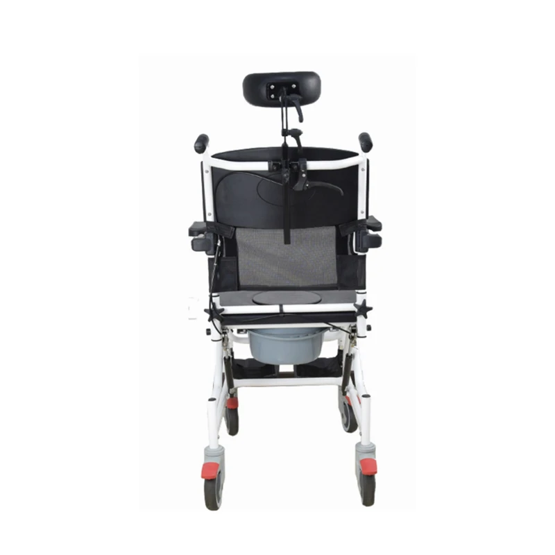 
Easy assembly light Aluminum wheelchair Reclining Folding commode chair 
