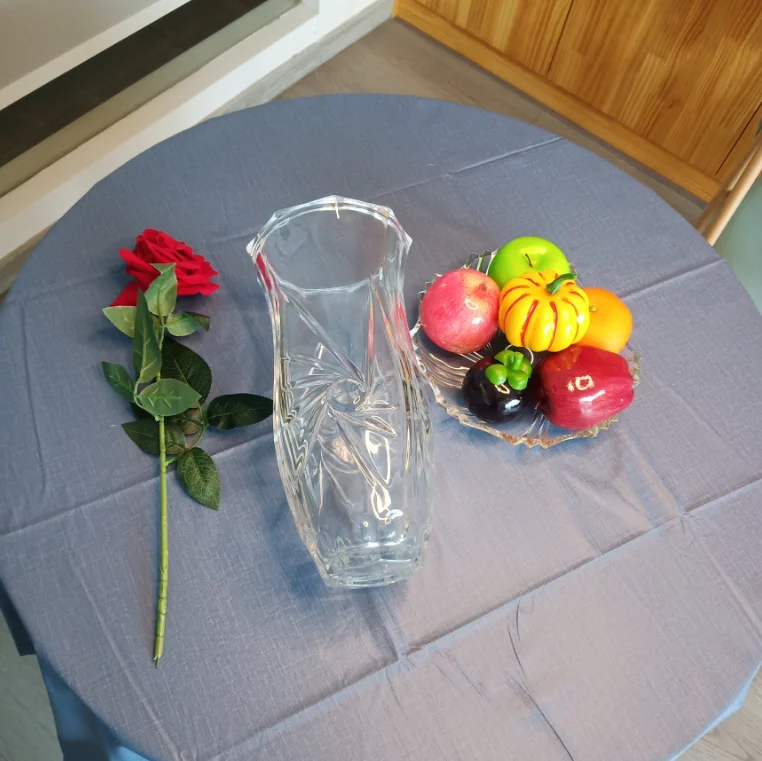 Hydroponic vase glass crystal glass vase big design bohemia style new glass vase