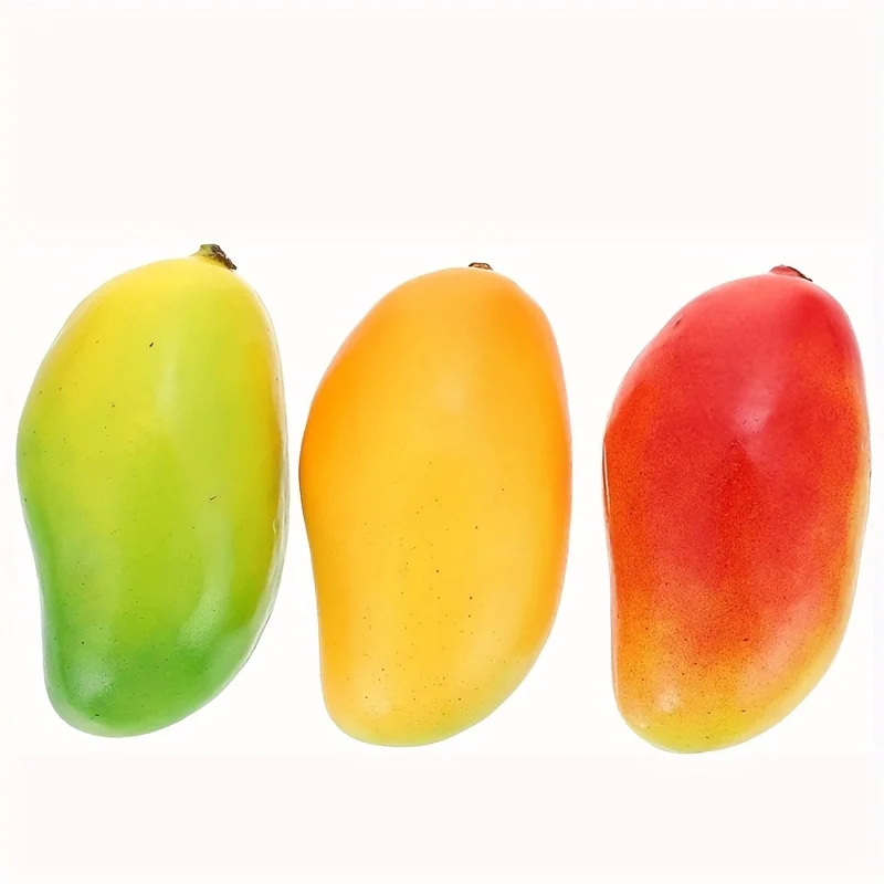 Mango Fake Fruit Artificial Realistic Model Lifelike Decorative Fruits  for House Kitchen Party Decoration Desk Ornament