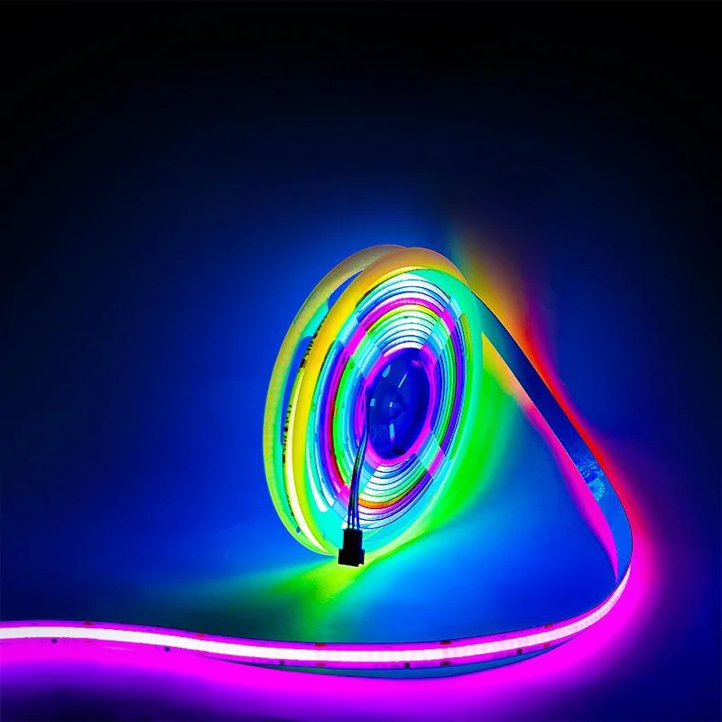 Супер яркий 378/512/528/576/608/640/810/840 светодиоды/M RGB COB светодиодные полосы 12 В 24 10 мм безупречный гибкий COB/FOB света