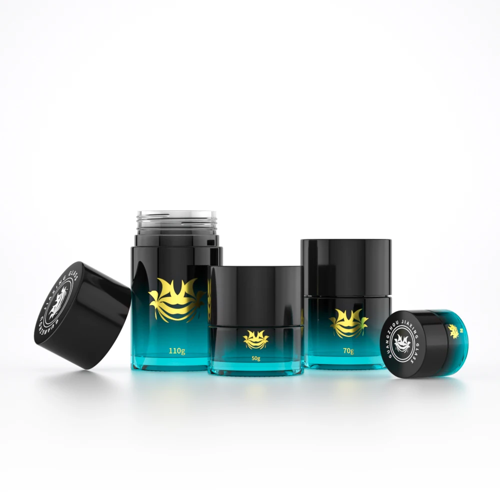 Customized Printing 5g 50g 70g 110g Child Resistant Lid Airtight Container Jar Flower Stash Storage Childproof Glass Jar