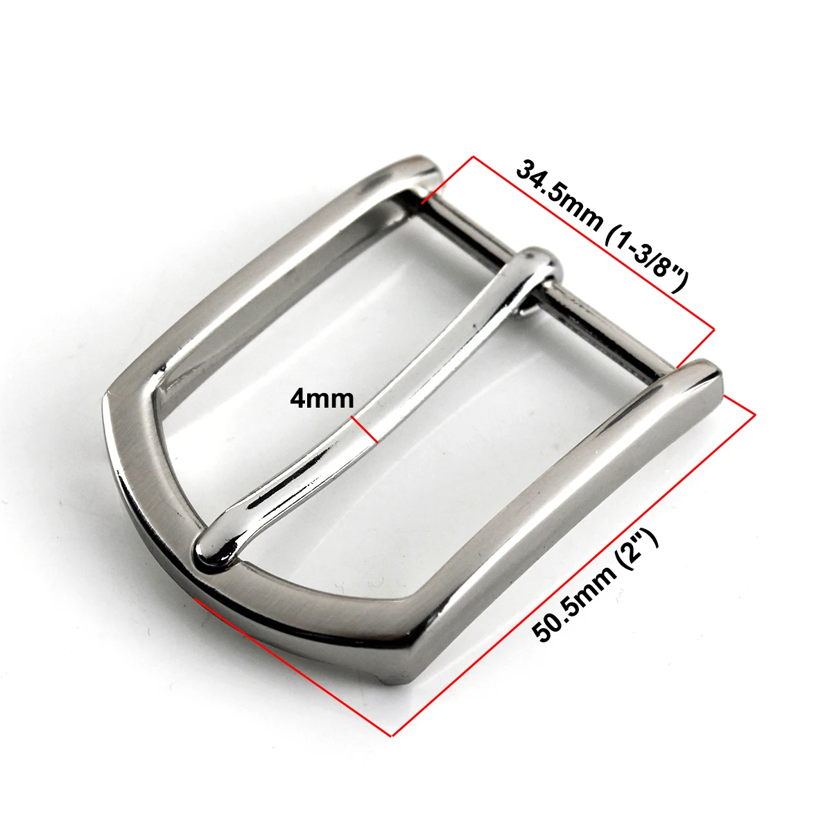 Cloxy Zinc Alloy Simple Square Belt Head 35mm Silver Belt Buckle for Women 35mm Metal Belt Buckle for Men