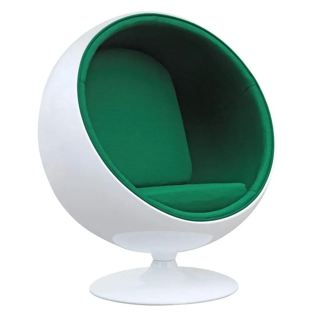 Best quality modern design fiberglass soft leather cushion rocking aviator dental game garden round ball chair