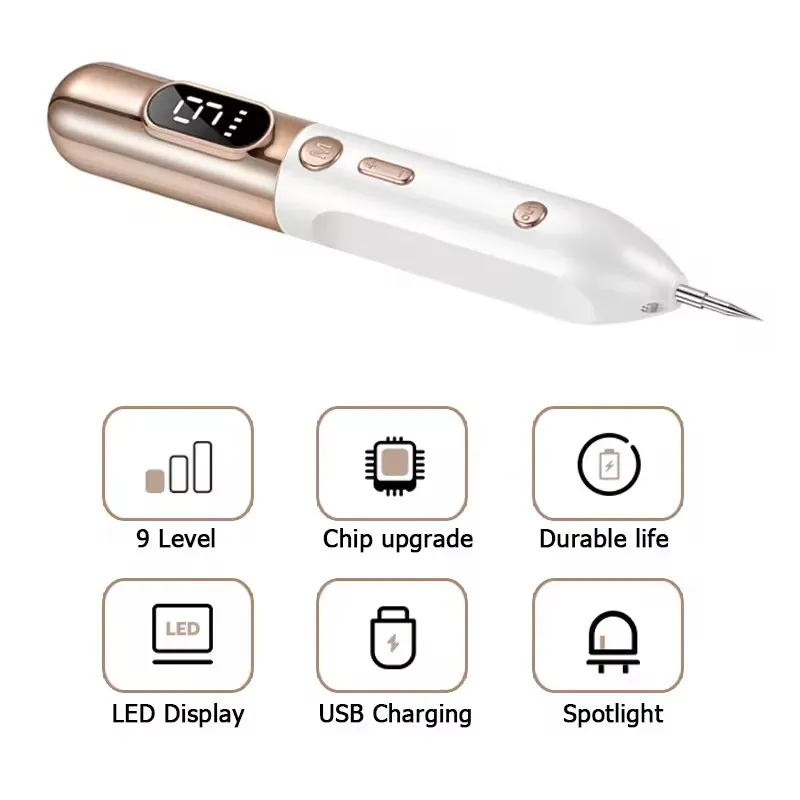 Electronic High Tech Skin Tag Eliminator Moles Warts Removal Plasm Pen Black Spot Warts Eliminator For Skin Beauty