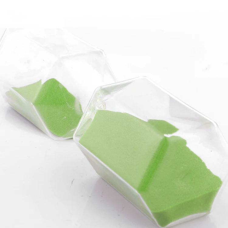 green 5.1 Inch White Sand Clock.Large Sand Watch 2 Min. Colorful Hour Glass Sandglass for Kids