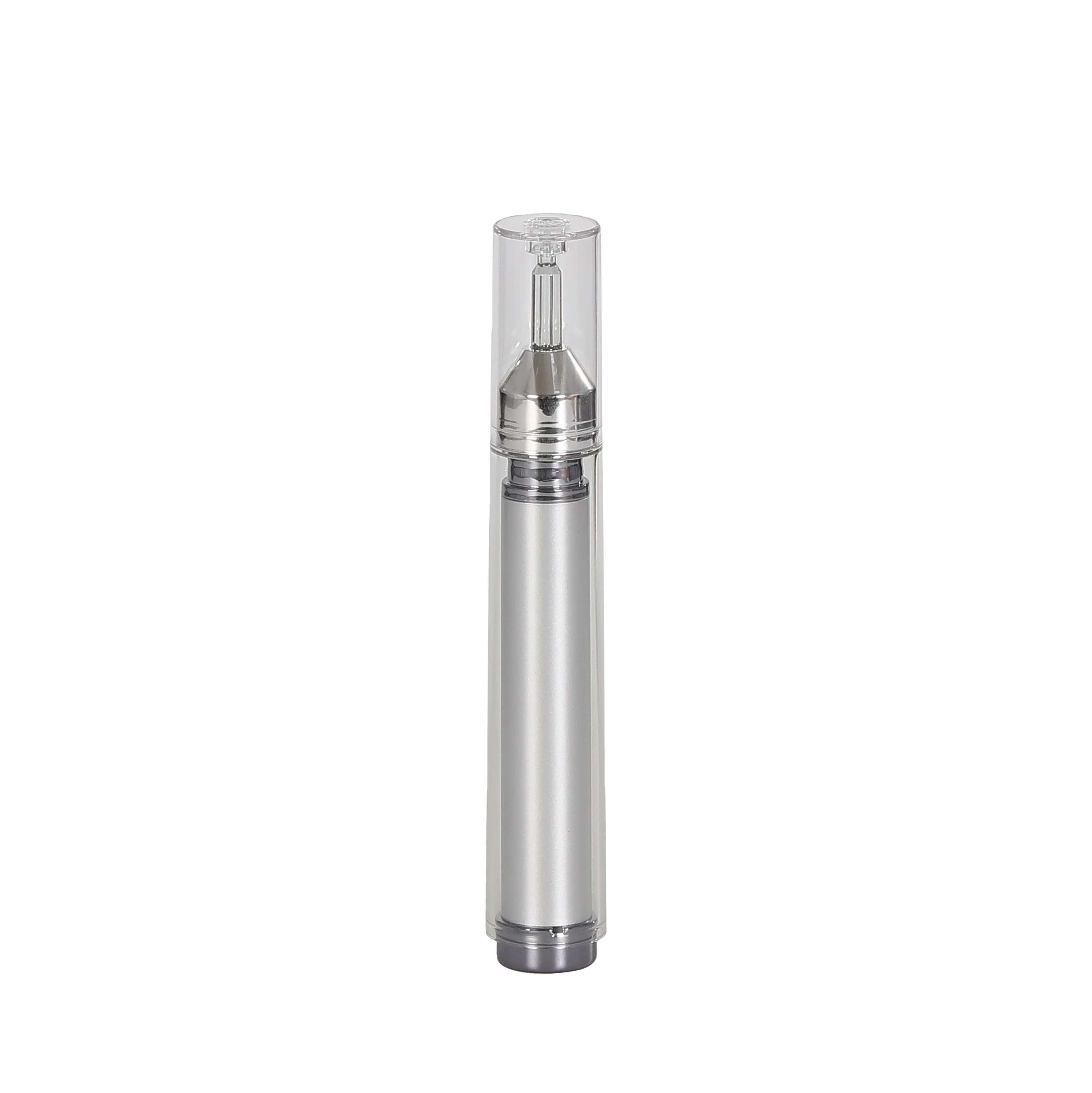 15ml syringe luxury round small container plastic airless pump bottle container packaging