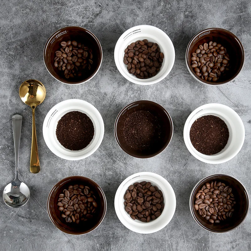 Coffee  measuring bowl cupping cup U-shaped evaluation cup 200ML coffee cup with measuring spoon
