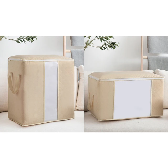 Wholesale large organizer bag under bed clothes quilt storage bag