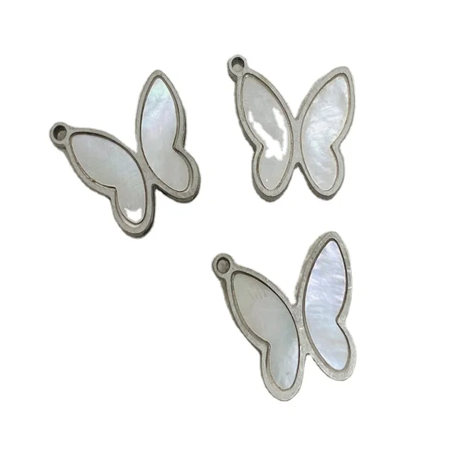 Natural shell butterfly simple fashion accessories shell accessories, without stainless steel accessories