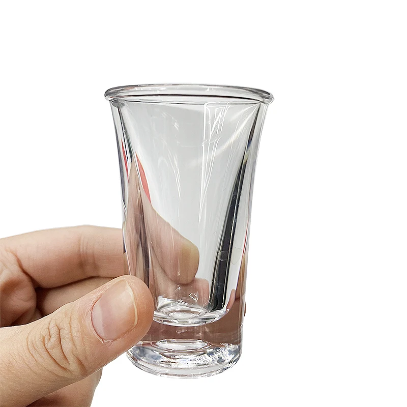 Bar Accessories Custom Logo Sublimation Clear Plastic Whiskey Shot Glasses