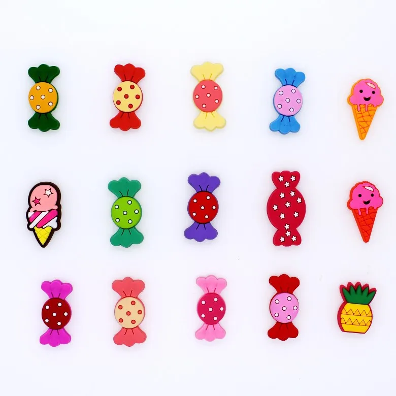 Подвески из ПВХ в виде конфет для ювелирных изделий, резиновые подвески для обуви в виде лапы, футбольные Аксессуары для младенцев