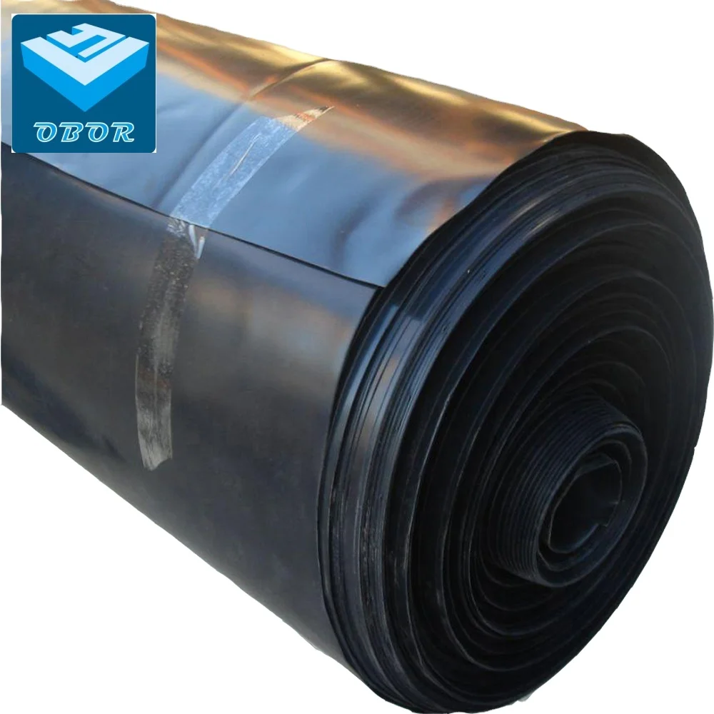 Черная водостойкая подкладка для пруда HDPE, 50 лет службы, гладкие геомембраны