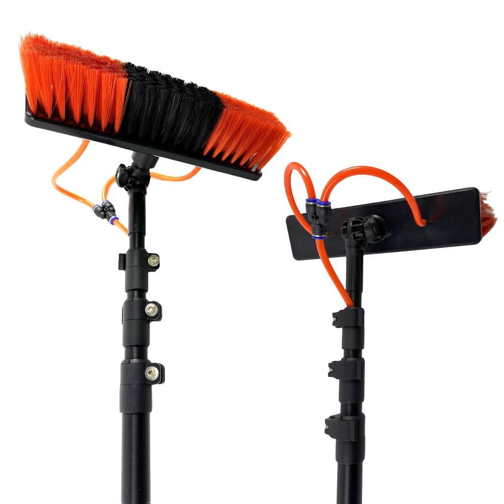 Qiyun Aluminum pole extention solar panel brush telescopic brush for washing windows