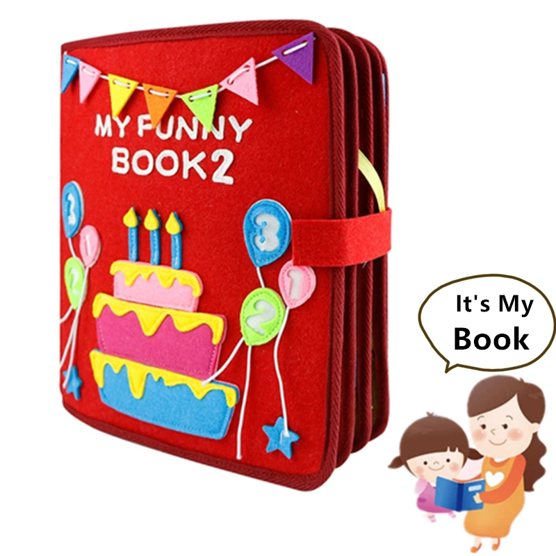 Сделай Сам из войлочной ткани Тихая книга Монтессори моя забавная книга без готовой ручной работы