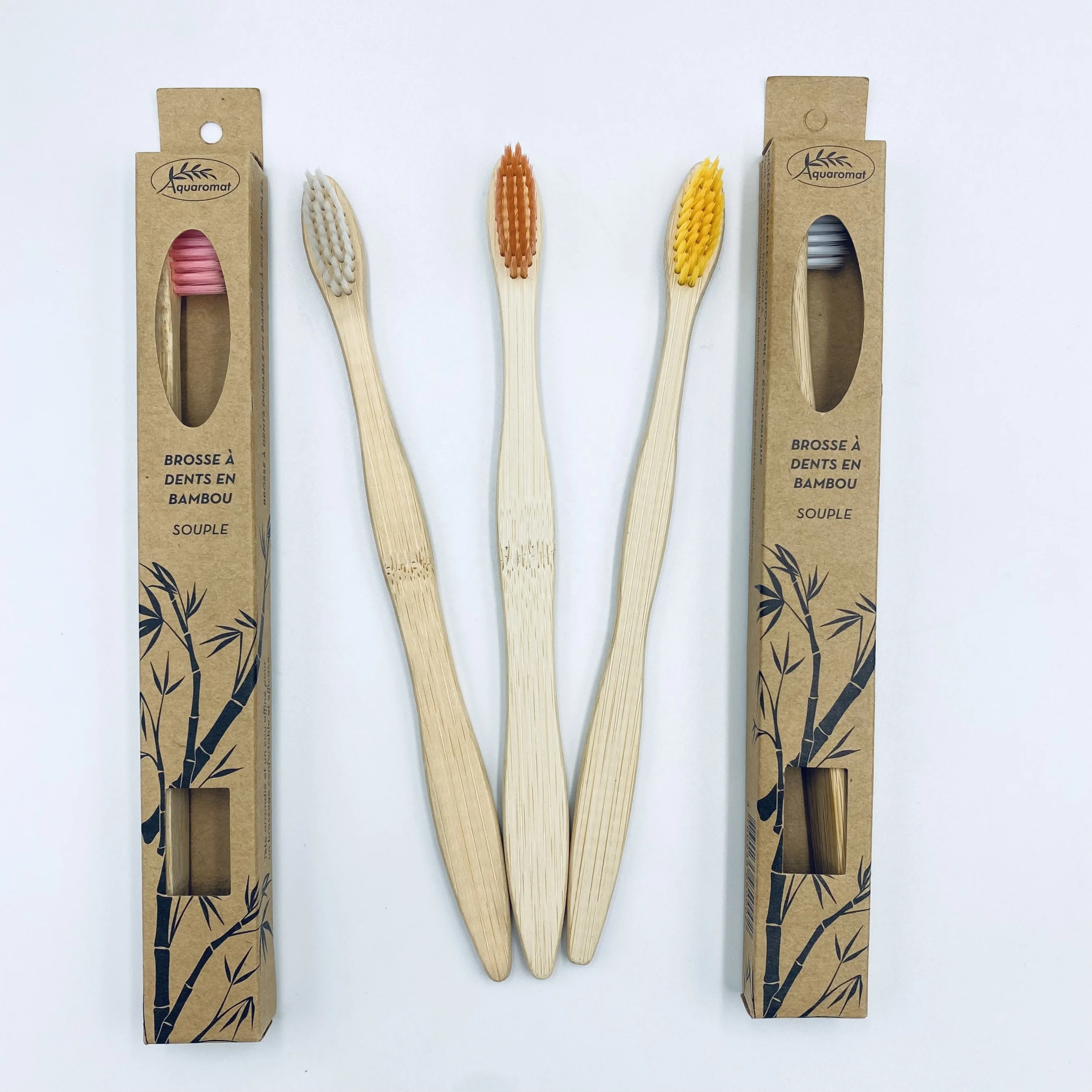 New Bamboo Toothbrush Biodegradable 100% Eco Friendly Wood Bamboo Toothbrush for Travel