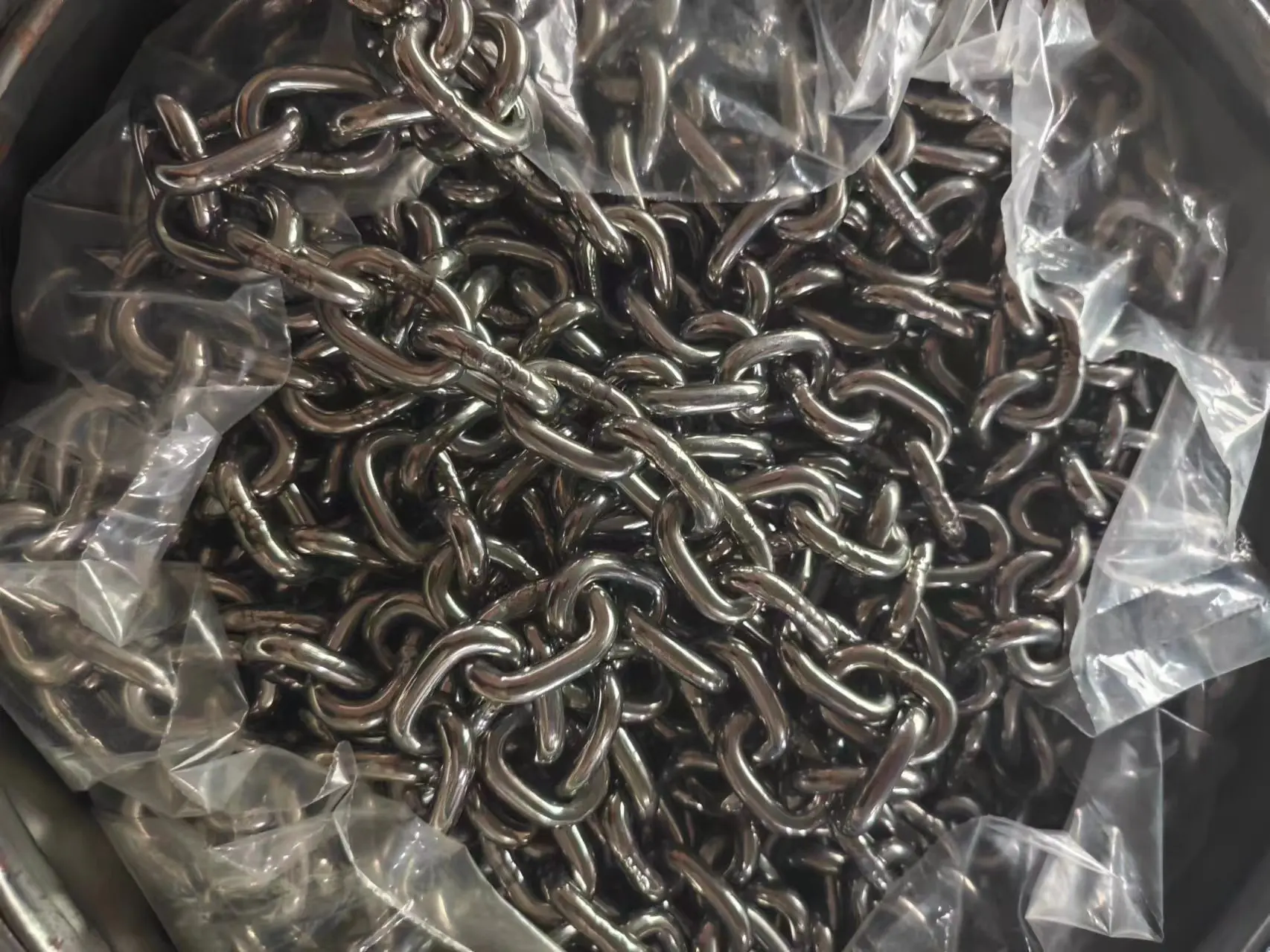 Powerful 304/316 Stainless Steel 4MM-32MM Alloy Long Link Chain with Zinc Finish DIN 763 Welded Structure