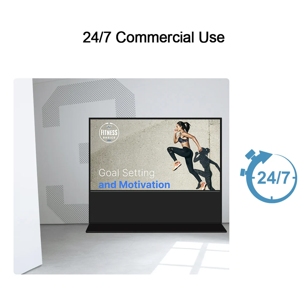 Horizontal floor stand digital signage Indoor 85 inch Touch screen Lcd Poster advertising display Vertical advertising screen